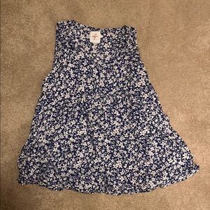 Hatch Blue and White Floral Top